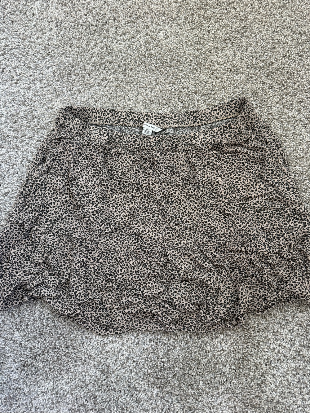 American Eagle Outfitters Beige and Black Animal Print Skirt